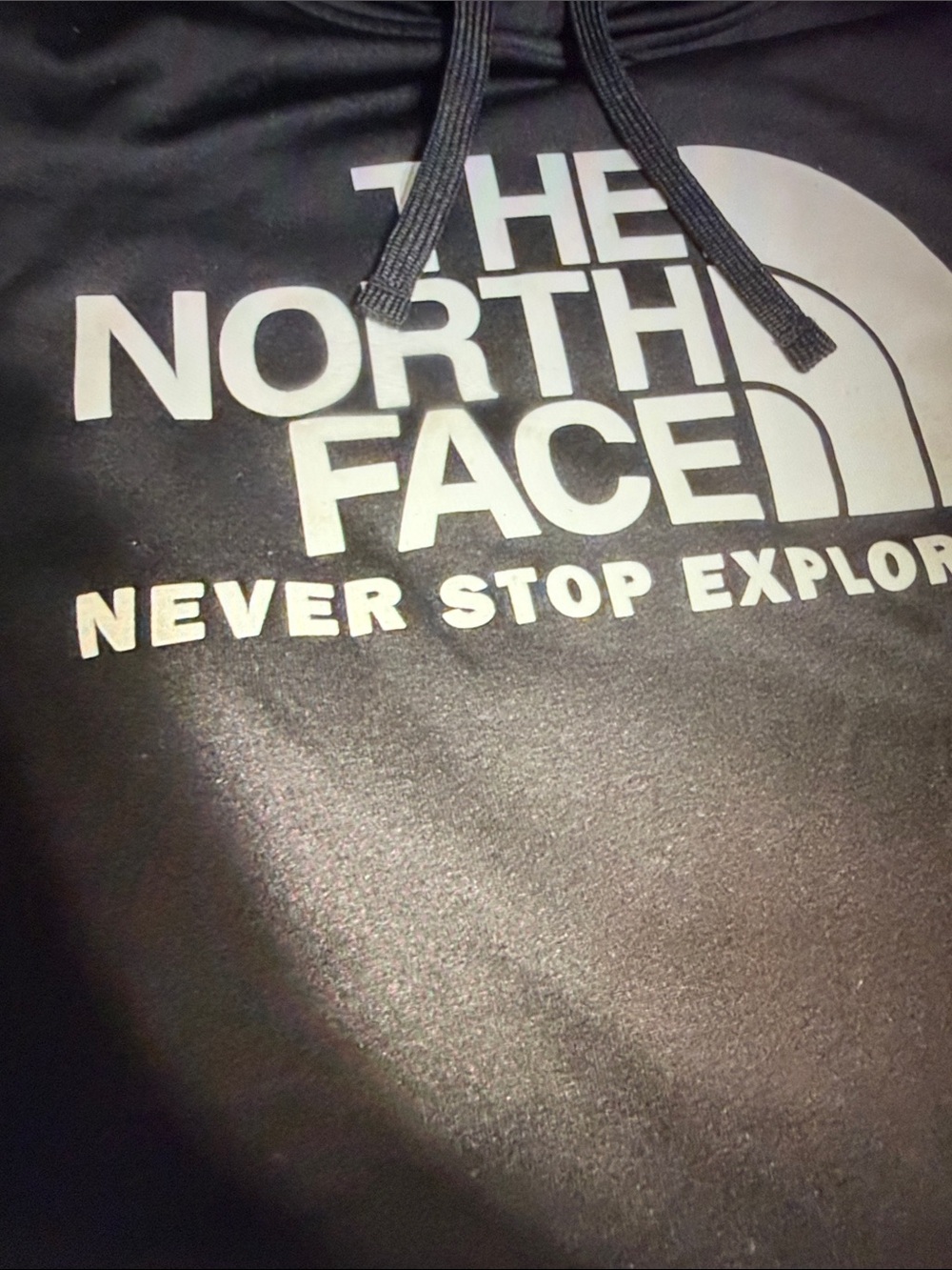 The North Face Black Pullover Hoodie with White Logo - Picture 2 of 5
